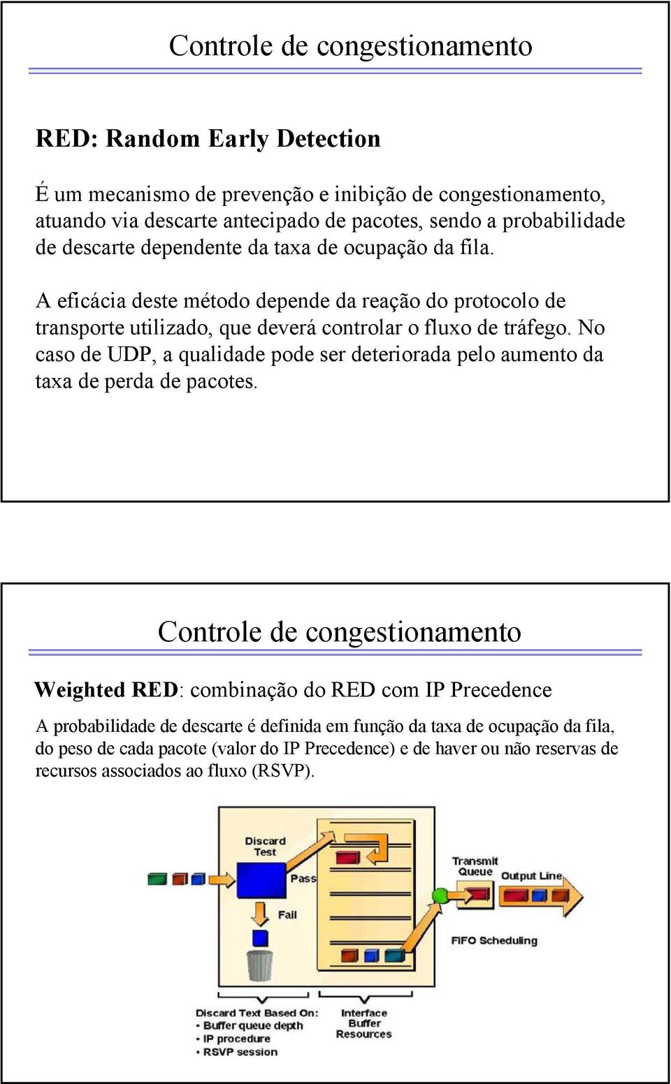 A eficácia deste método depende da reação do protocolo de transporte utilizado, que deverá controlar o fluxo de tráfego.