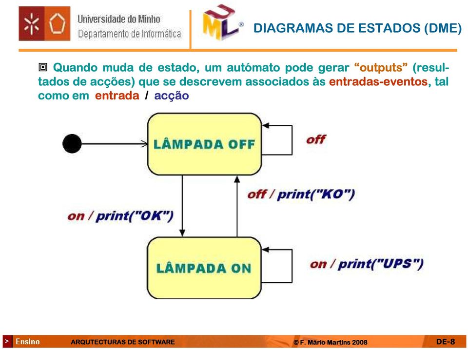 tados de acções) que se descrevem associados às