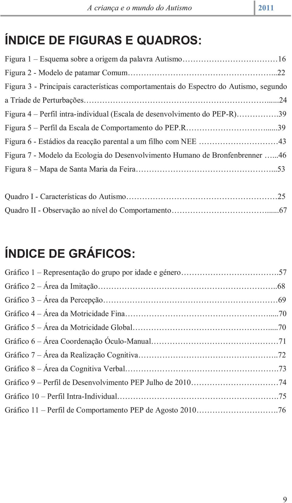 39 Figura 5 Perfil da Escala de Comportamento do PEP.R...39 Figura 6 - Estádios da reacção parental a um filho com NEE 43 Figura 7 - Modelo da Ecologia do Desenvolvimento Humano de Bronfenbrenner.