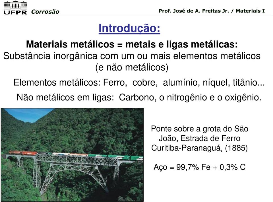 alumínio, níquel, titânio... Não metálicos em ligas: Carbono, o nitrogênio e o oxigênio.