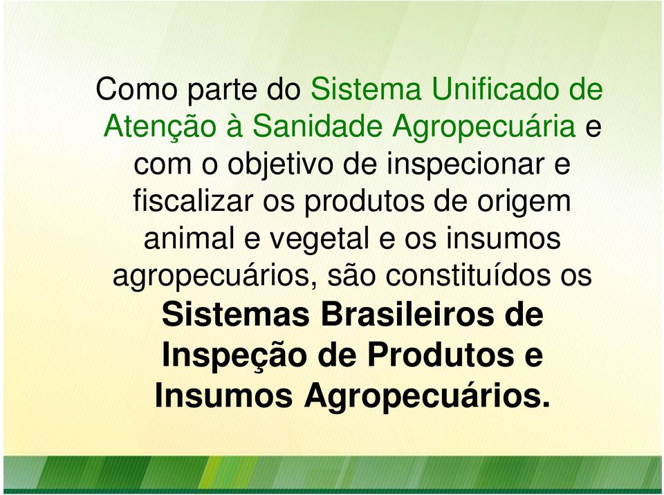 animal e vegetal e os insumos agropecuários, são constituídos os