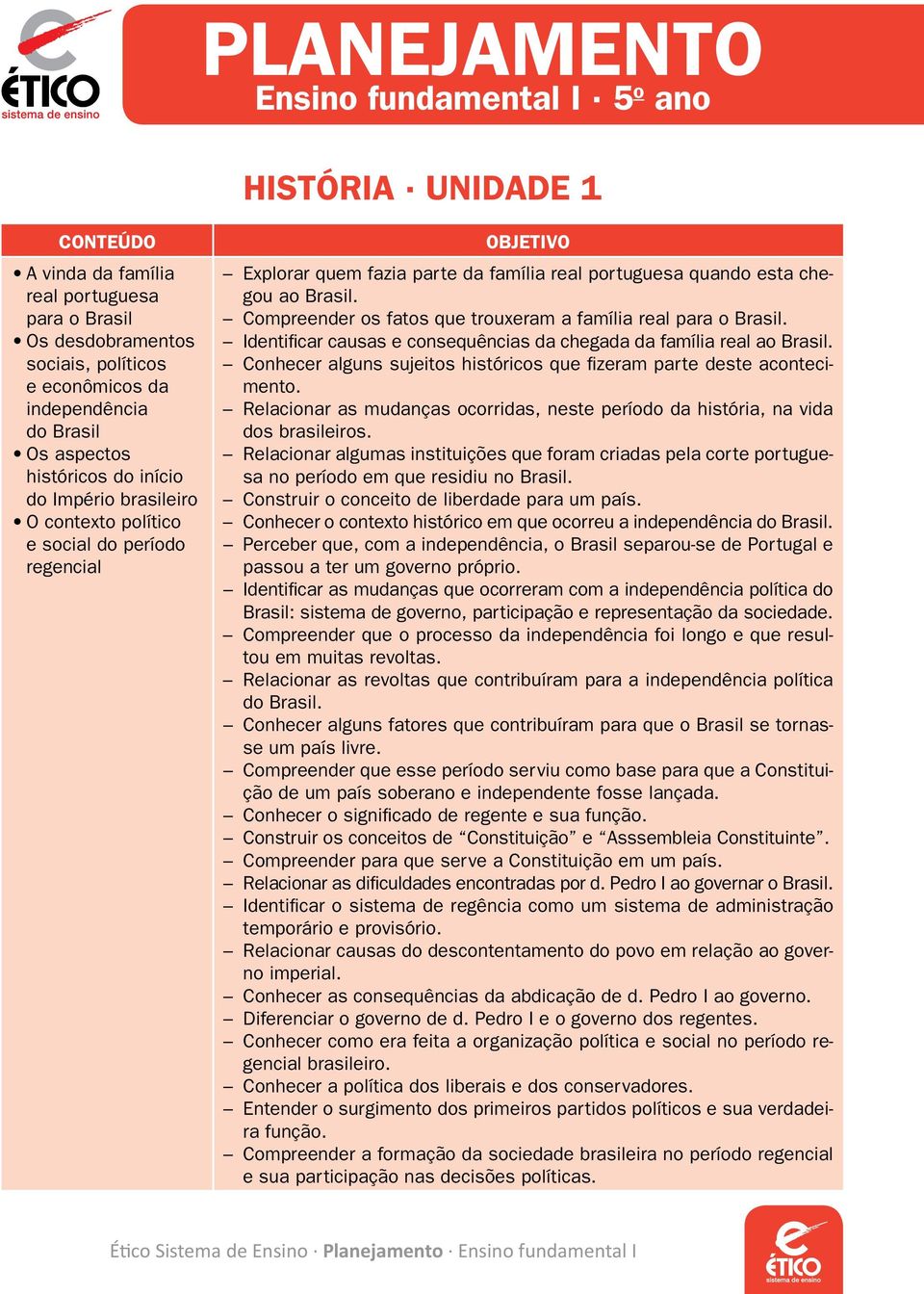 Identificar causas e consequências da chegada da família real ao Brasil. Conhecer alguns sujeitos históricos que fizeram parte deste acontecimento.