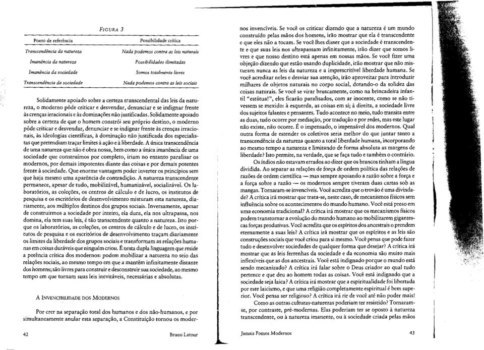 Solidamente apoiado sabre a certeza de que 0 homem constr6i seu proprio destino, 0 moderno parle criticar e desvendar, denunciar e se indignar {rente as cren~as irracionais, as ideologias