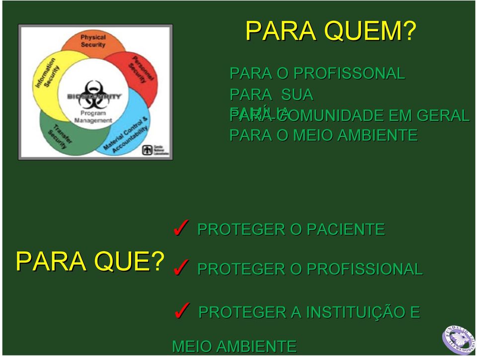 COMUNIDADE EM GERAL PARA O MEIO AMBIENTE