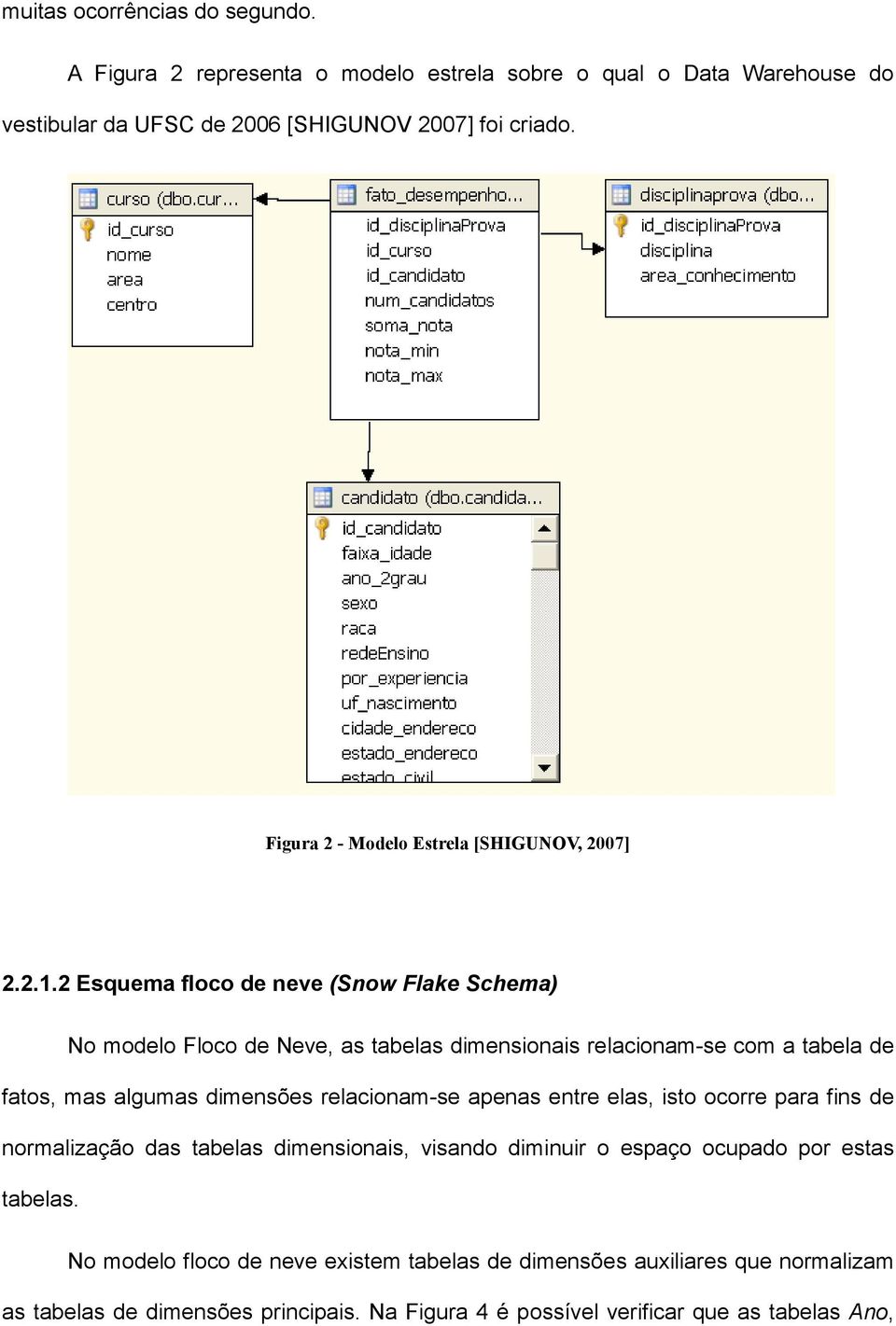 2 Esquema floco de neve (Snow Flake Schema) No modelo Floco de Neve, as tabelas dimensionais relacionam-se com a tabela de fatos, mas algumas dimensões relacionam-se