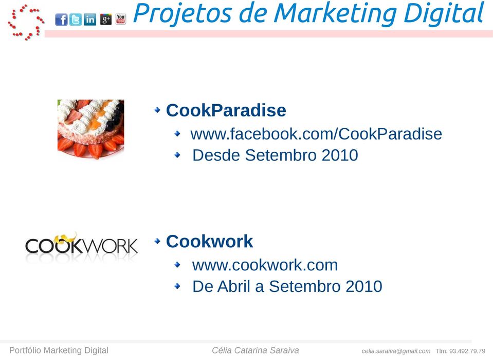 com/cookparadise Desde Setembro