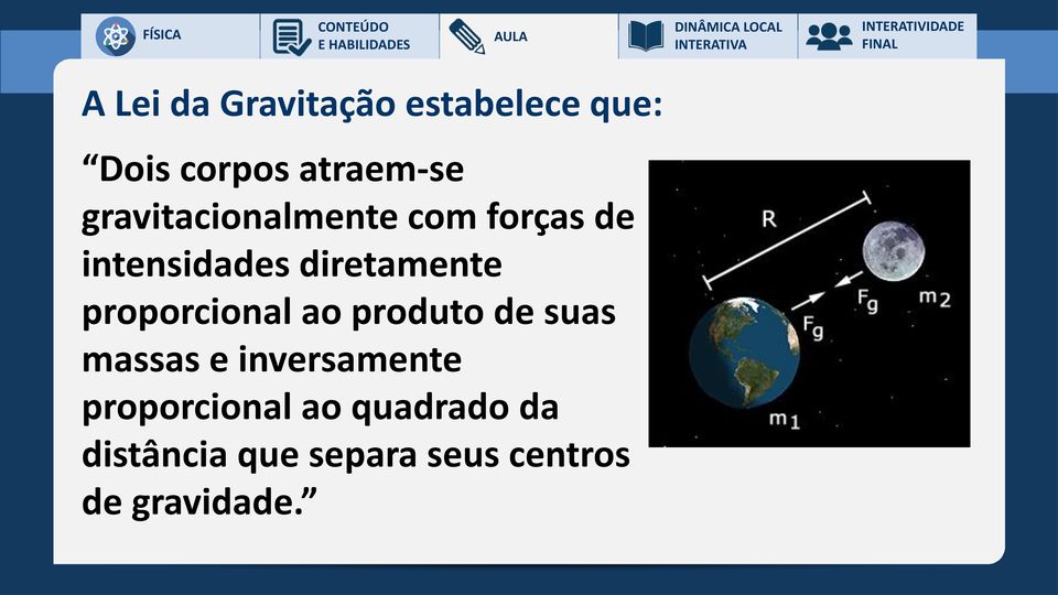 proporcional ao produto de suas massas e inversamente