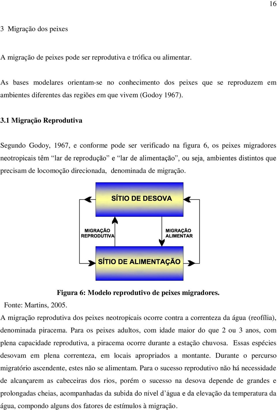 1 Migração Reprodutiva Segundo Godoy, 1967, e conforme pode ser verificado na figura 6, os peixes migradores neotropicais têm lar de reprodução e lar de alimentação, ou seja, ambientes distintos que