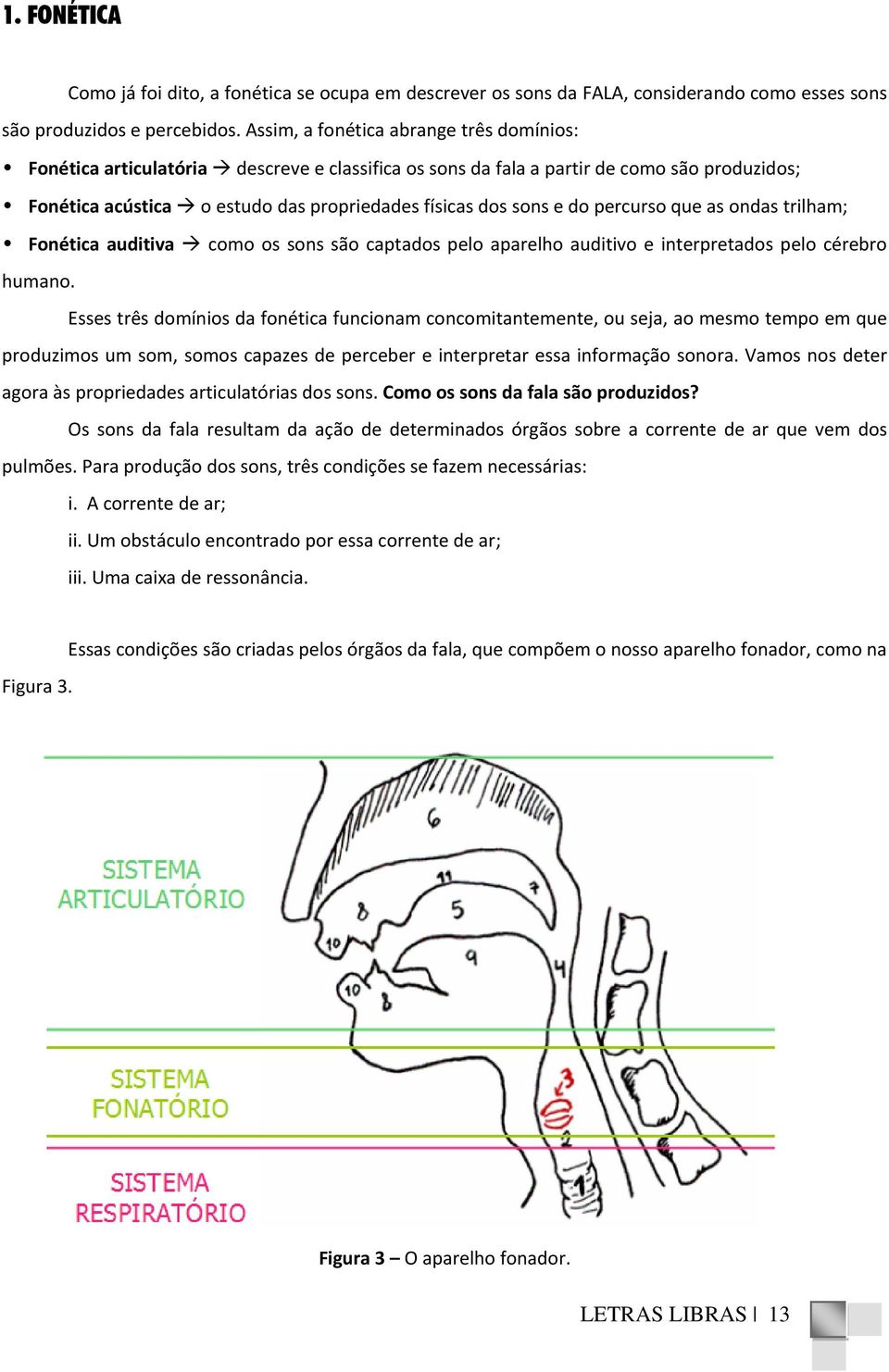 do percurso que as ondas trilham; Fonética auditiva como os sons são captados pelo aparelho auditivo e interpretados pelo cérebro humano.