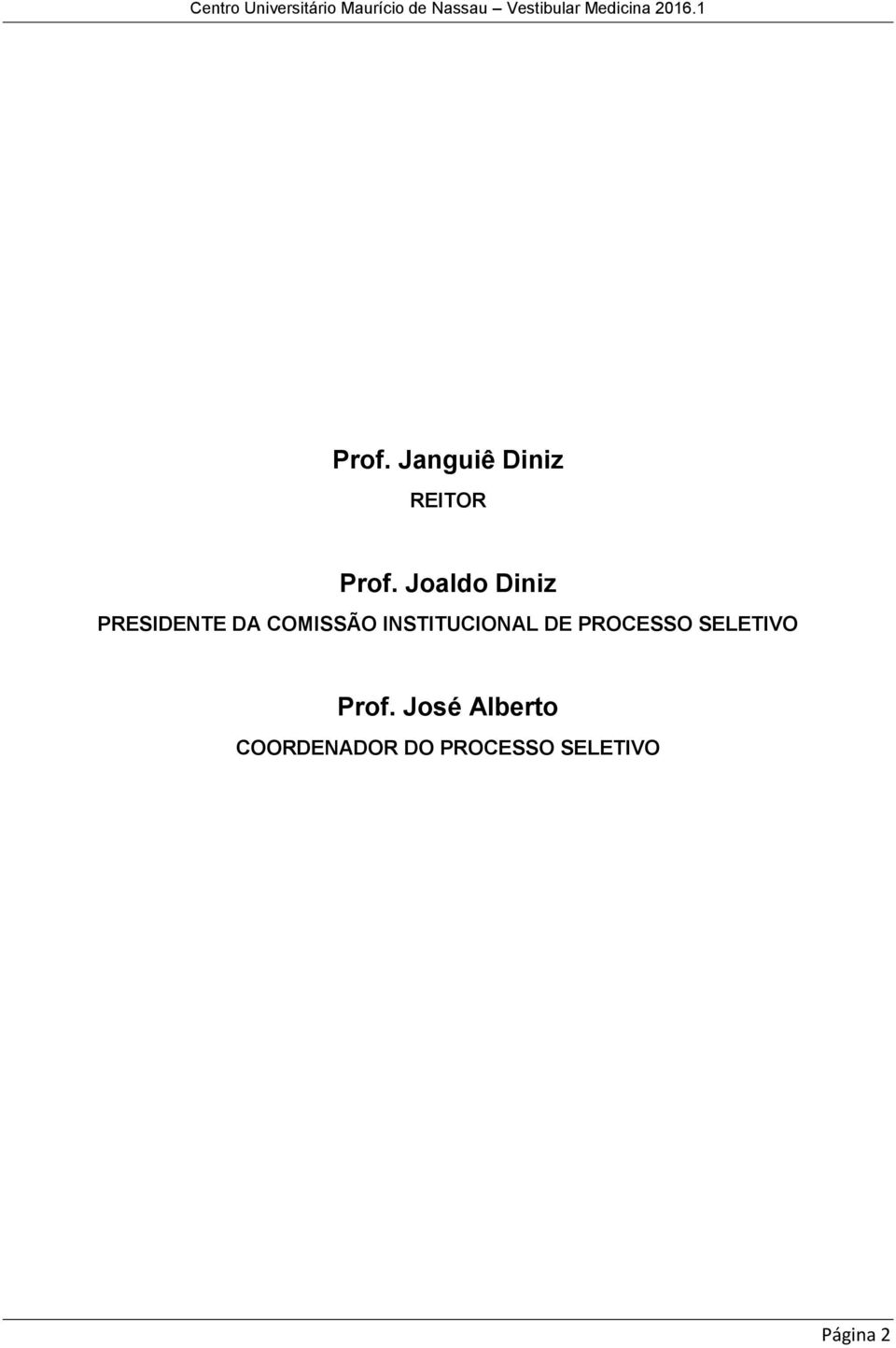 INSTITUCIONAL DE PROCESSO SELETIVO Prof.