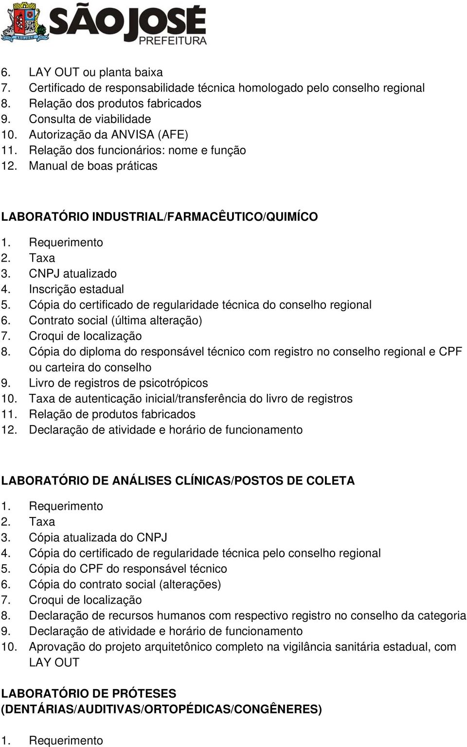 Cópia do certificado de regularidade técnica do conselho regional 6. Contrato social (última alteração) 7. Croqui de localização 8.