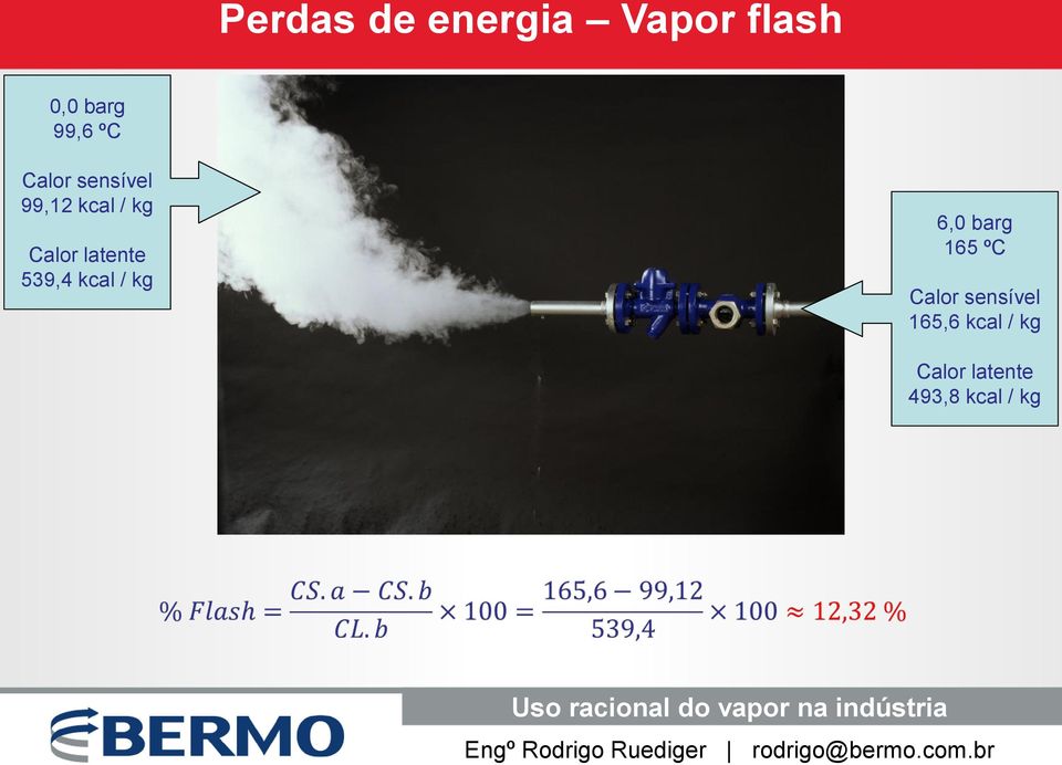 latente 539,4 kcal / kg 6,0 barg 165 ºC Calor