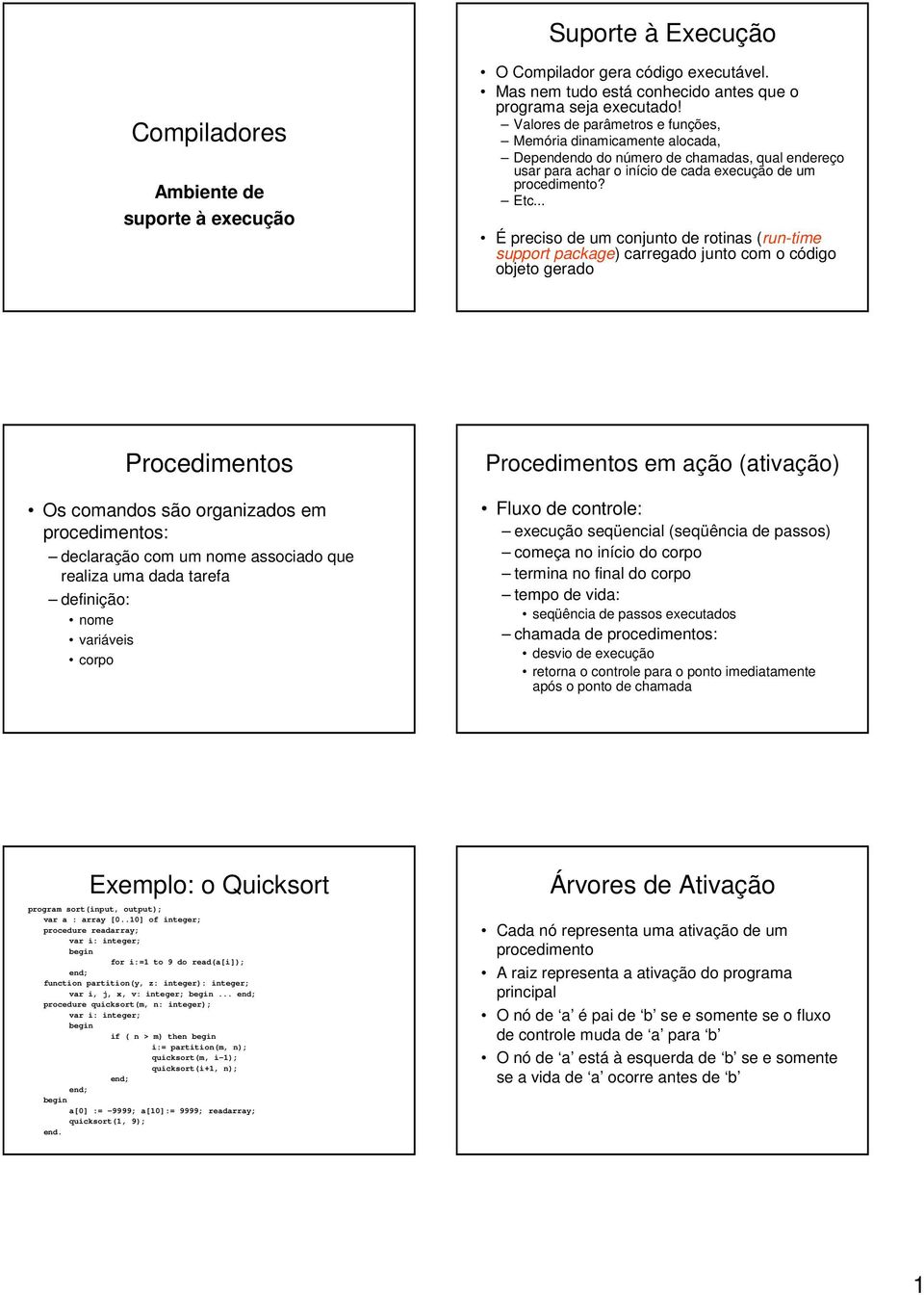 .. É pecio de um conjunto de otina (un-time uppot package) caegado junto com o código objeto geado Pocedimento O comando ão oganizado em pocedimento: declaação com um nome aociado que ealiza uma dada