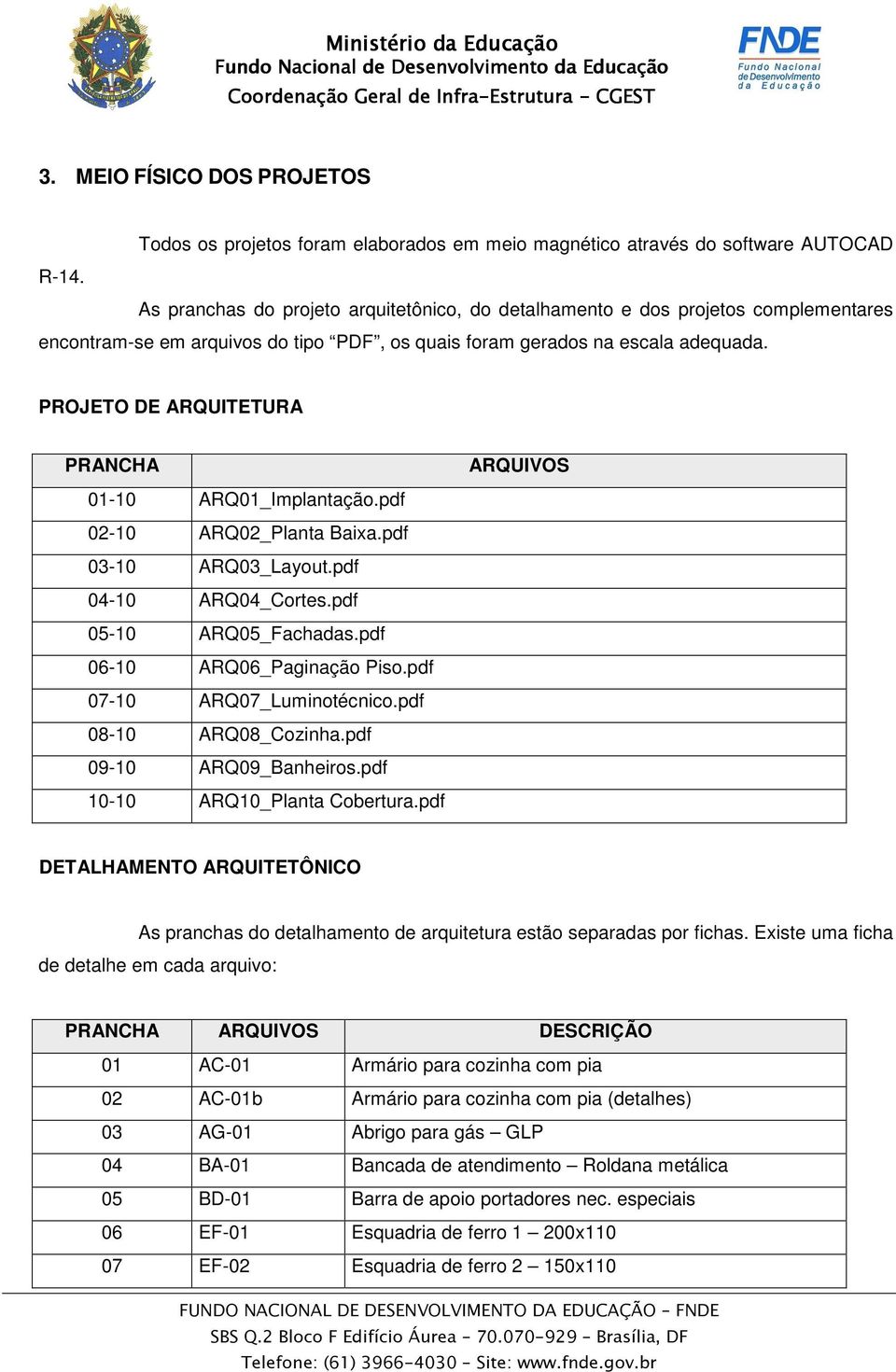 PROJETO DE ARQUITETURA PRANCHA 01-10 ARQ01_Implantação.pdf 02-10 ARQ02_Planta Baixa.pdf 03-10 ARQ03_Layout.pdf 04-10 ARQ04_Cortes.pdf 05-10 ARQ05_Fachadas.pdf 06-10 ARQ06_Paginação Piso.