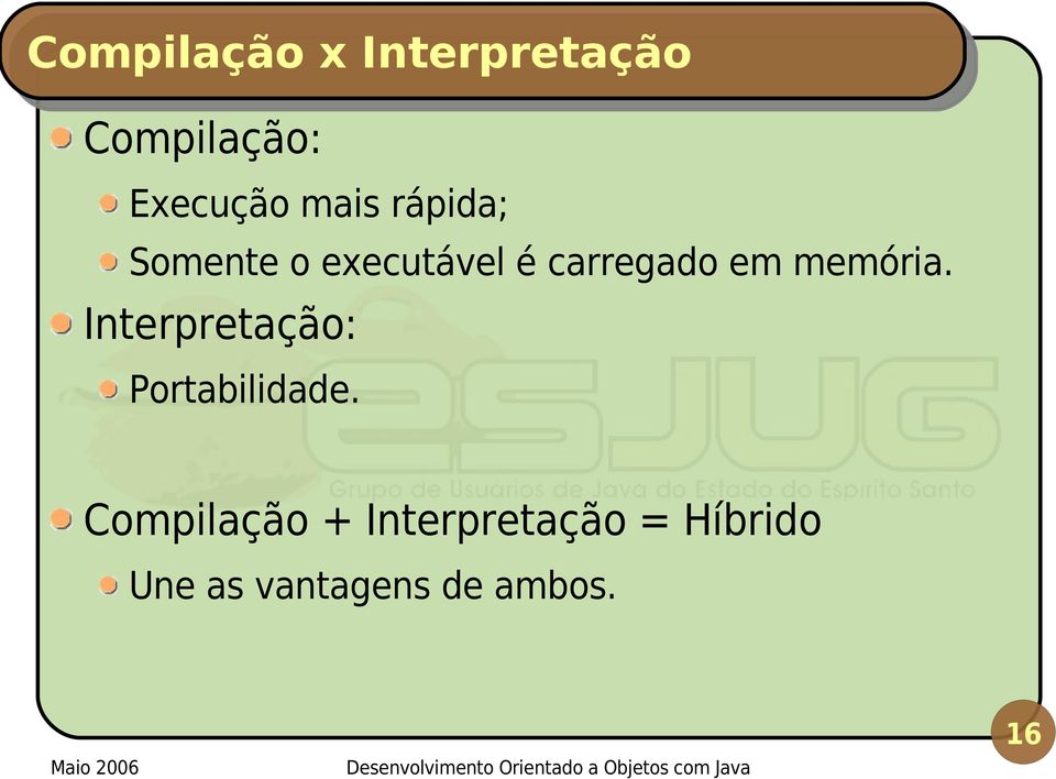 memória. Interpretação: Portabilidade.