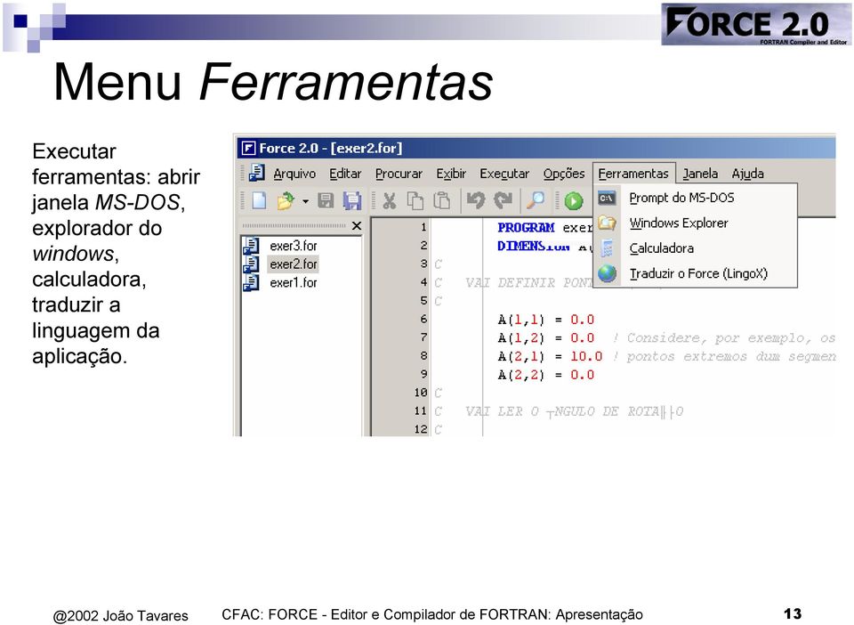 calculadora, traduzir a linguagem da aplicação.