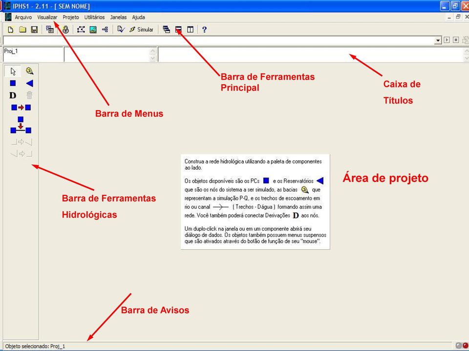 Caixa de Títulos Barra de Ferramentas