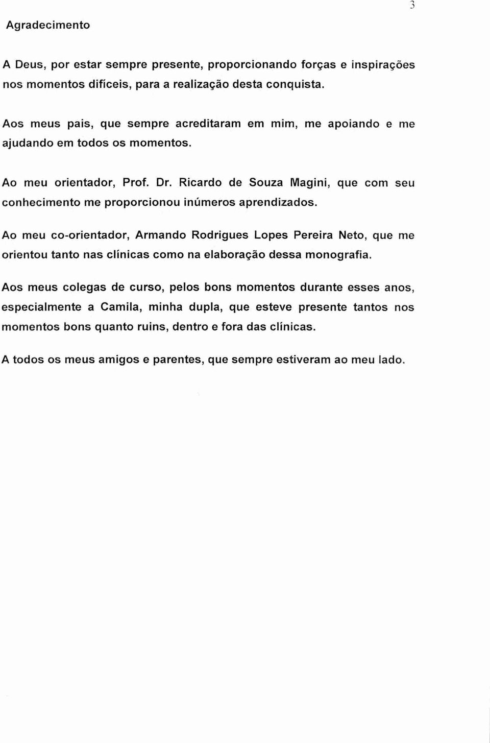 Ricardo de Souza Magini, que com seu conhecimento me proporcionou inúmeros aprendizados.