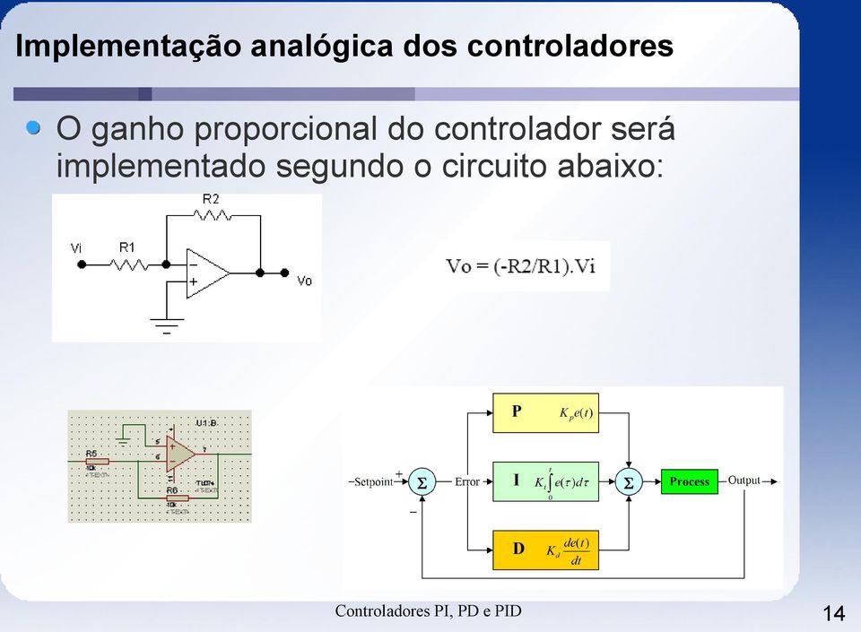 controlador será implementado segundo