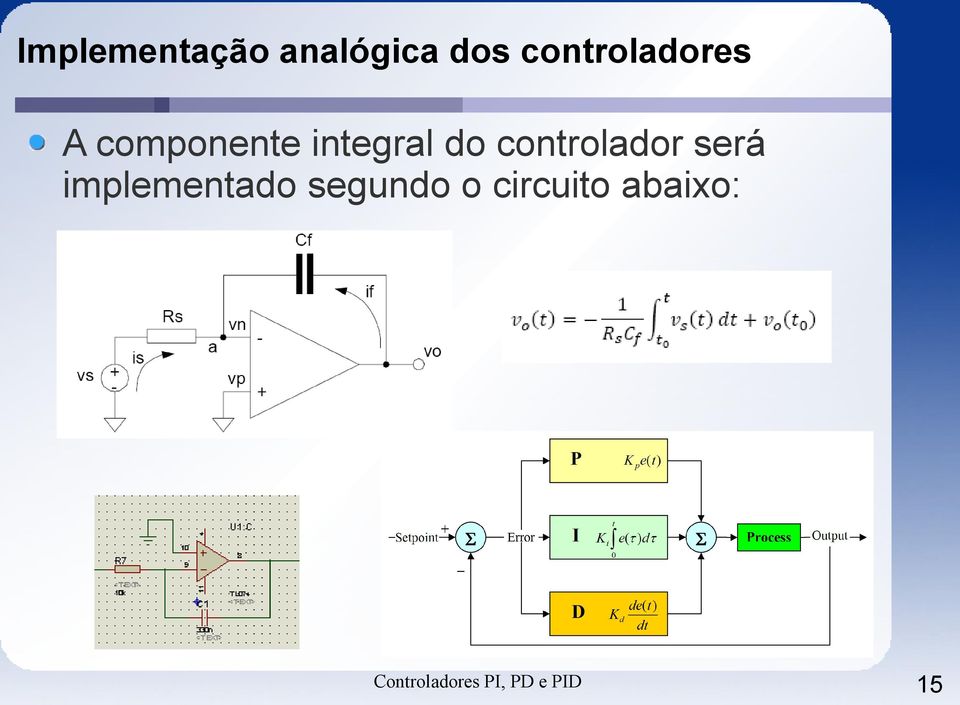 controlador será implementado segundo