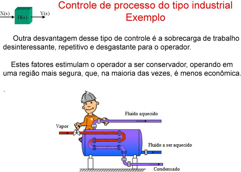 desgastante para o operador.