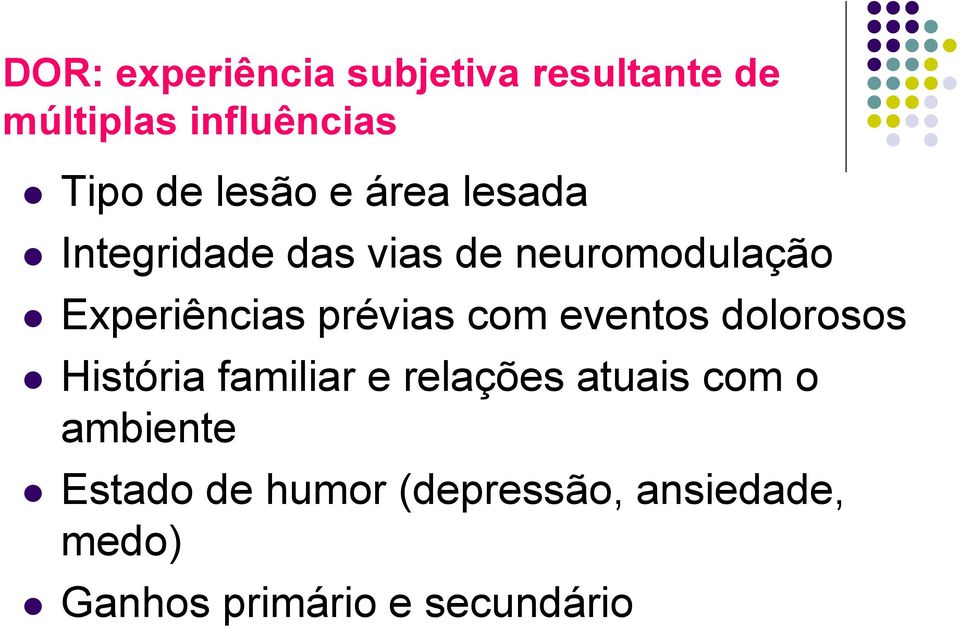 prévias com eventos dolorosos História familiar e relações atuais com o