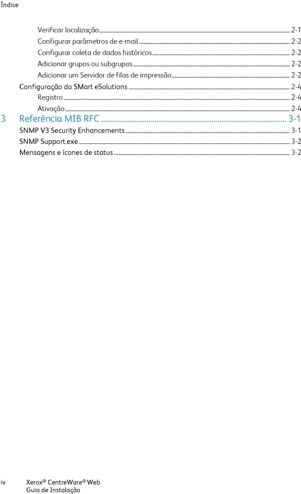 .. 2-2 Adicionar um Servidor de filas de impressão... 2-2 Configuração do SMart esolutions... 2-4 Registro.