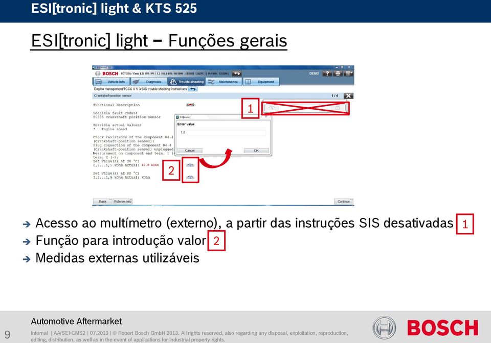 das instruções SIS desativadas Função para