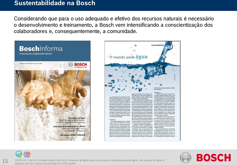 treinamento, a Bosch vem intensificando a