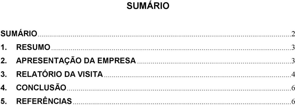 ..3 3. RELATÓRIO DA VISITA...4 4.