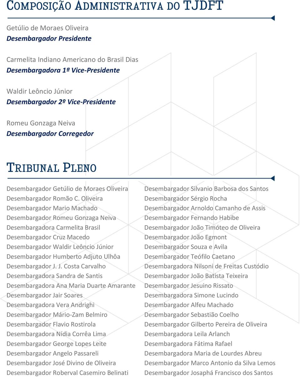 Oliveira Desembargador Mario Machado Desembargador Romeu Gonzaga Neiva Desembargadora Carmelita Brasil Desembargador Cruz Macedo Desembargador Waldir Leôncio Júnior Desembargador Humberto Adjuto