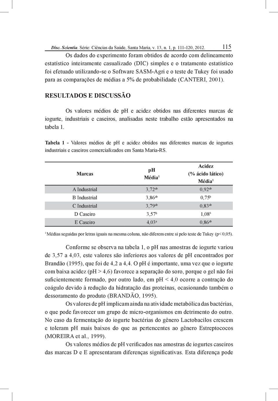 teste de Tukey foi usado para as comparações de médias a 5% de probabilidade (CANTERI, 2001).