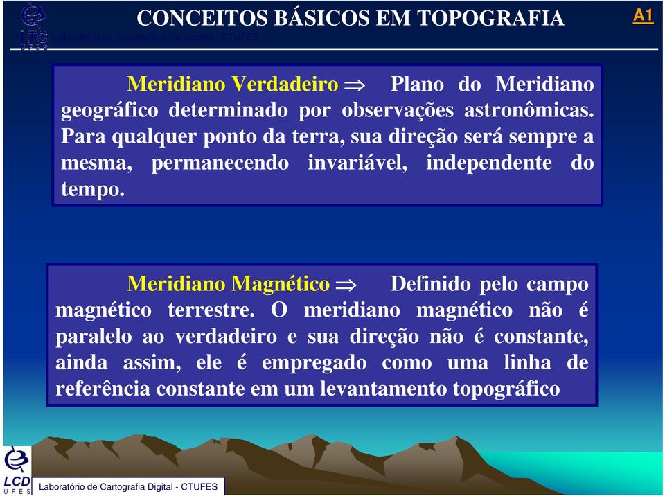 Meridiano Magnético Definido pelo campo magnético terrestre.