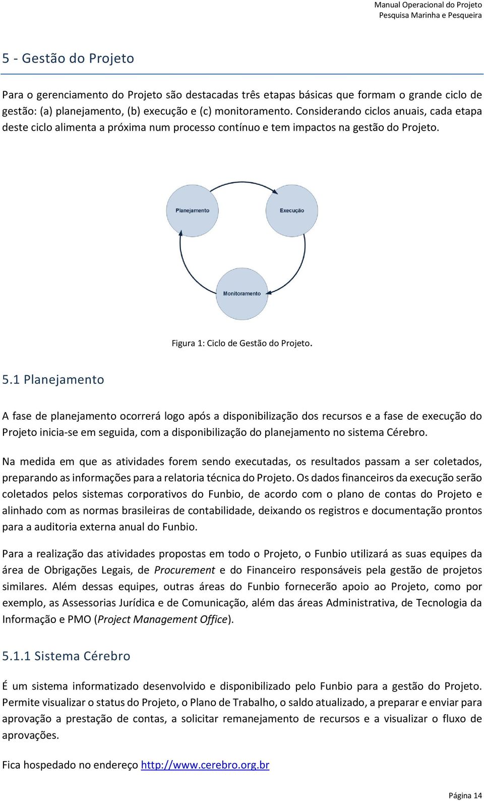 Figura 1: Ciclo de Gestão do Projeto. 5.