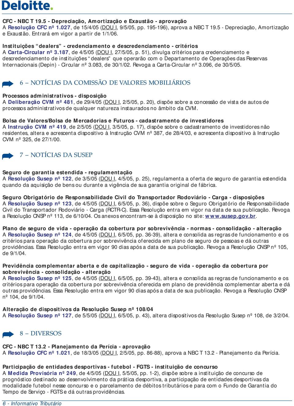 51), divulga critérios para credenciamento e descredenciamento de instituições dealers que operarão com o Departamento de Operações das Reservas Internacionais (Depin) - Circular nº 3.083, de 30/1/02.