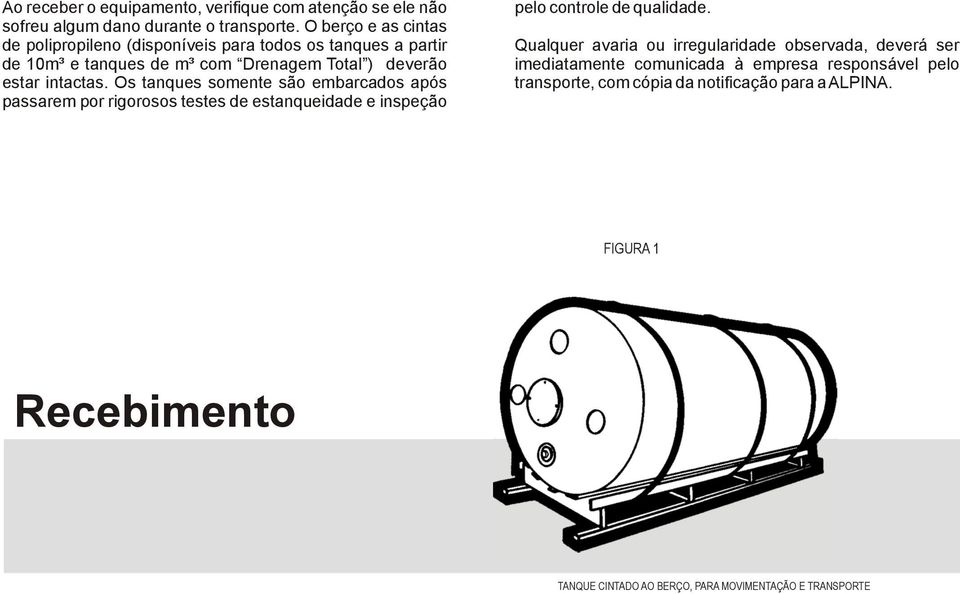 Os tanques somente são embarcados após passarem por rigorosos testes de estanqueidade e inspeção pelo controle de qualidade.