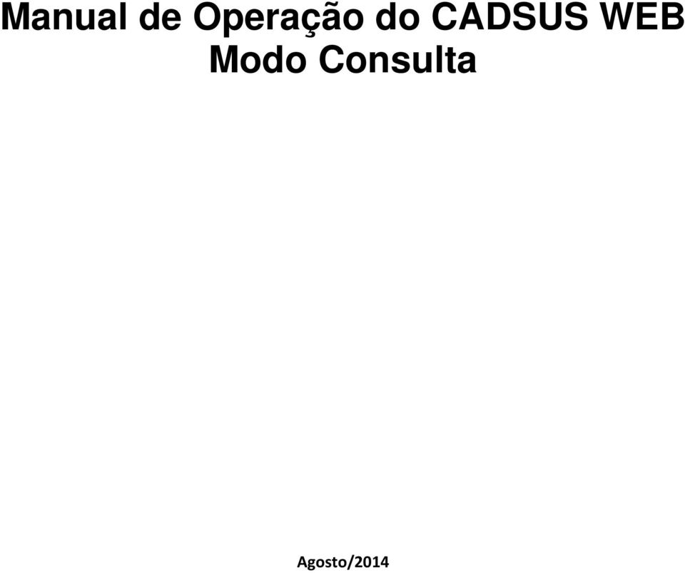 CADSUS WEB