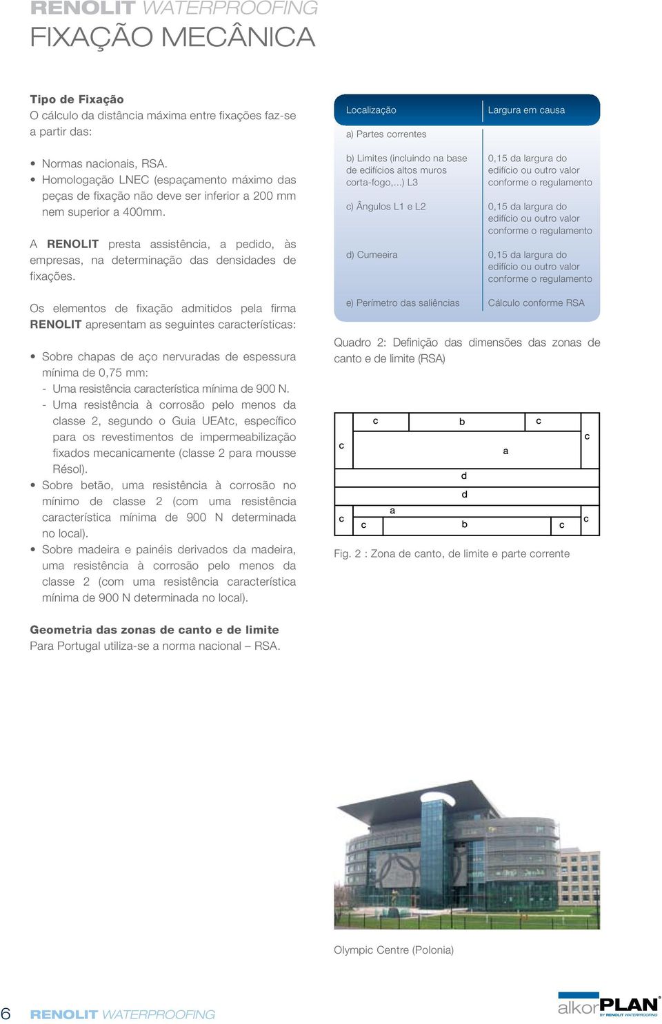 A RENOLIT presta assistência, a pedido, às empresas, na determinação das densidades de fixações.