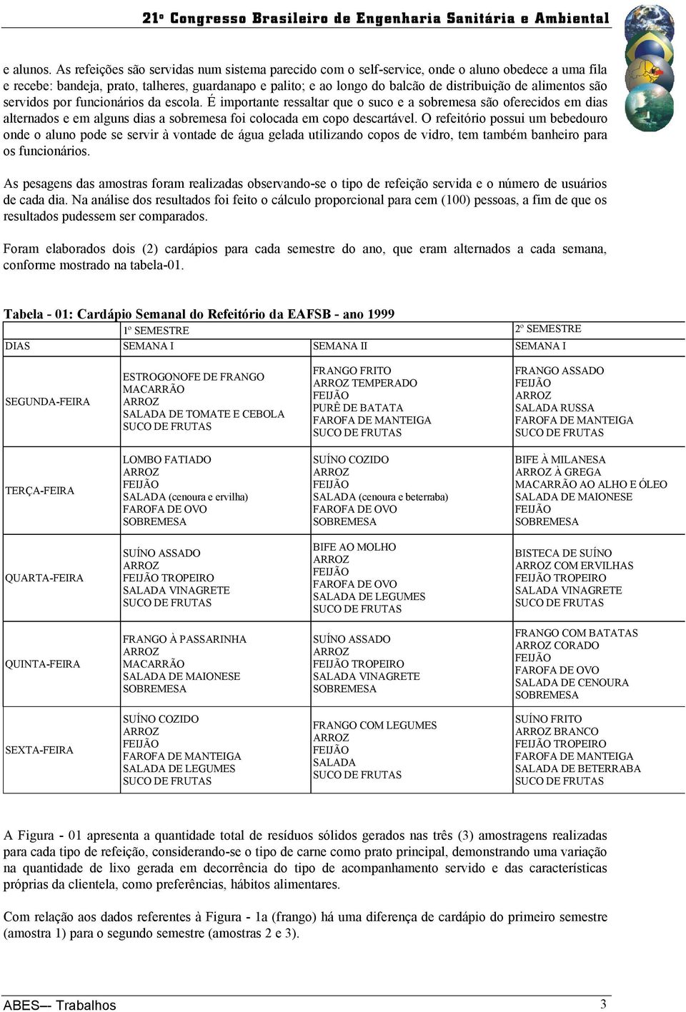 alimentos são servidos por funcionários da escola. É importante ressaltar que o suco e a sobremesa são oferecidos em dias alternados e em alguns dias a sobremesa foi colocada em copo descartável.