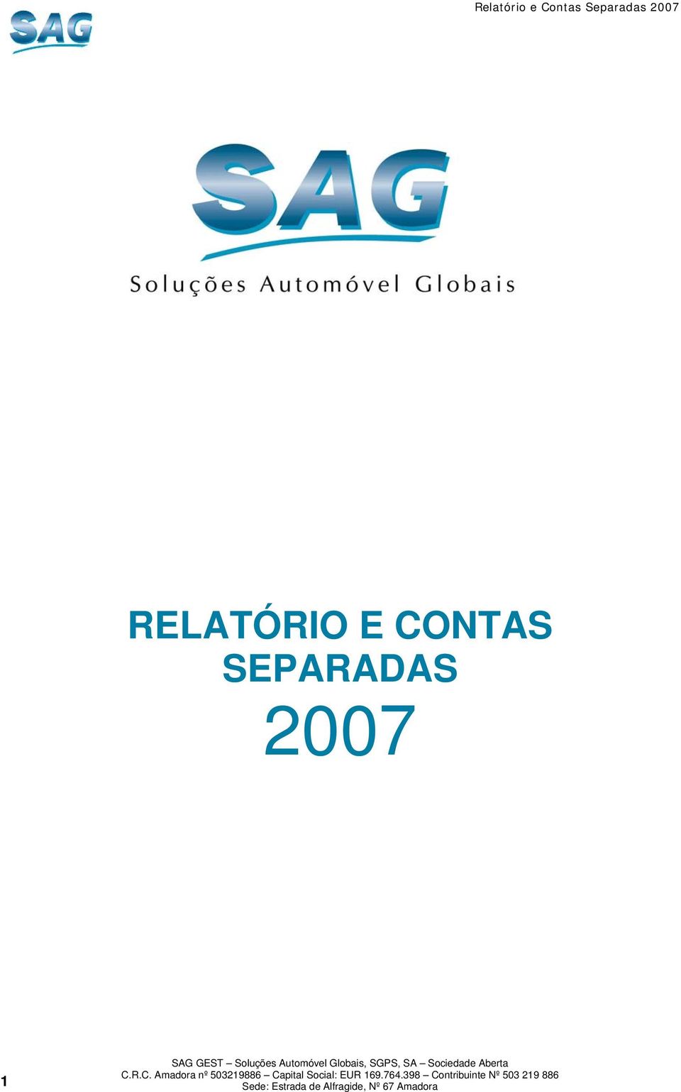 CONTAS SEPARADAS 2007 1