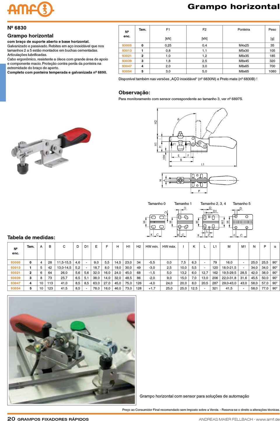 Completo com ponteira temperada e galvanizada nº 6890. Disponível também nas versões AÇO inoxidável (nº 6830NI) e Preto mate (nº 6830B)!