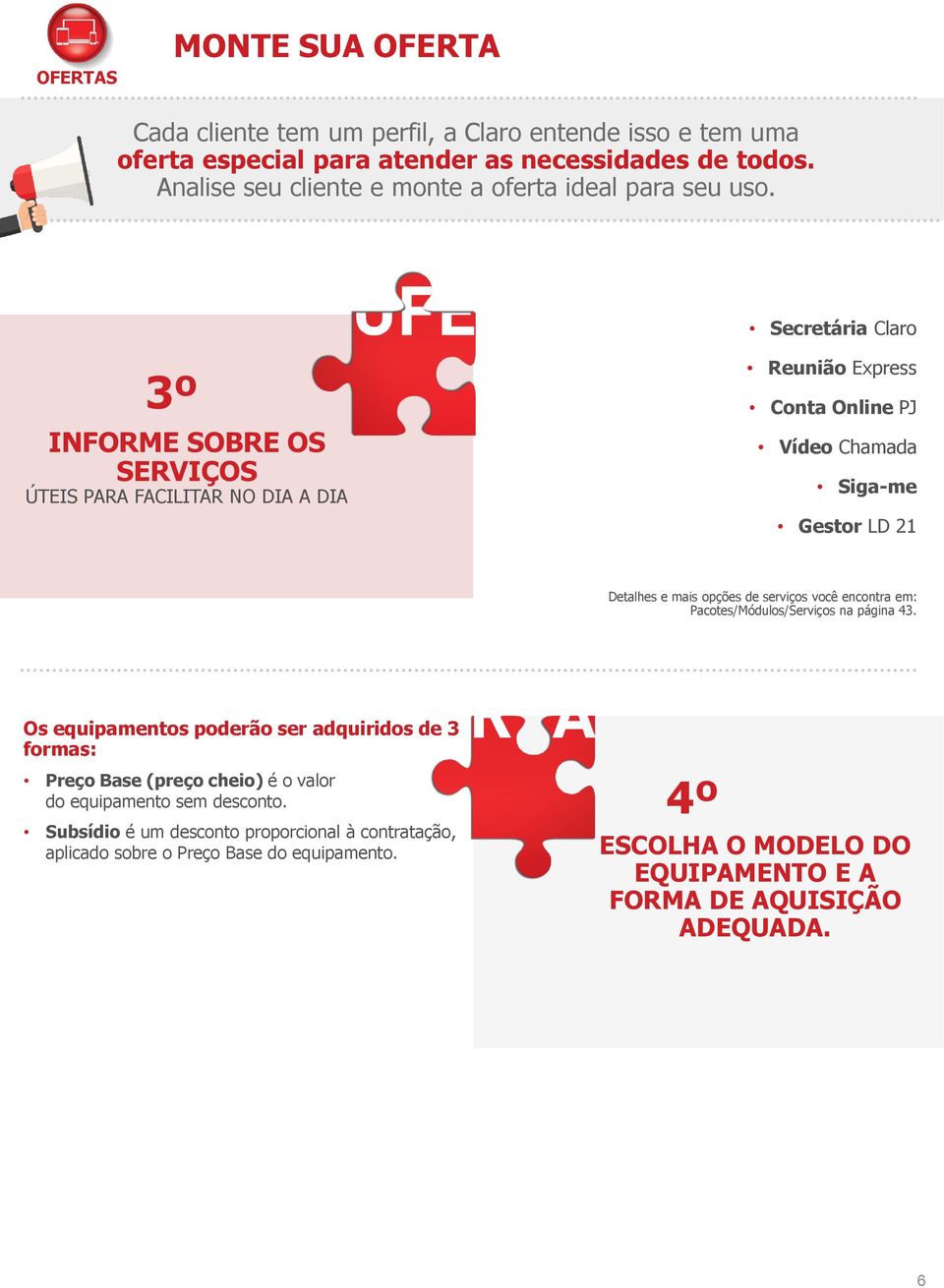 Secretária Claro 3º INFORME SOBRE OS SERVIÇOS ÚTEIS PARA FACILITAR NO DIA A DIA Reunião Express Conta Online PJ Vídeo Chamada Siga-me Gestor LD 21 Detalhes e mais opções de