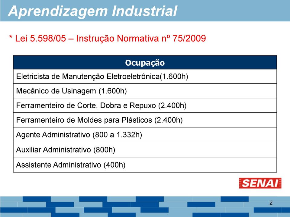 Eletroeletrônica(1.600h) Mecânico de Usinagem (1.