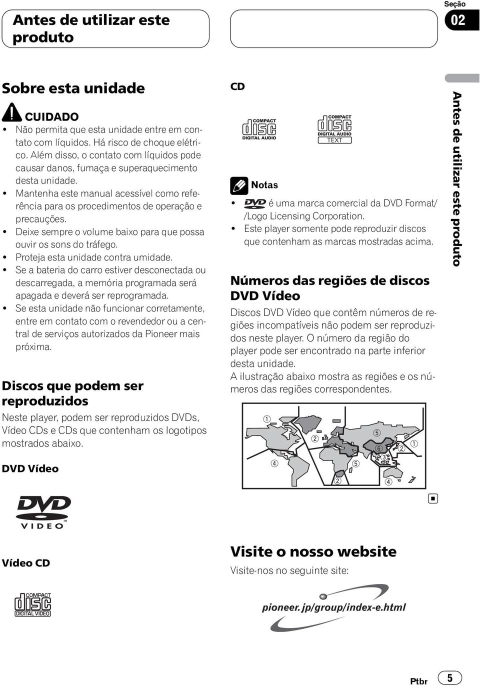 ! Deixe sempre o volume baixo para que possa ouvir os sons do tráfego.! Proteja esta unidade contra umidade.