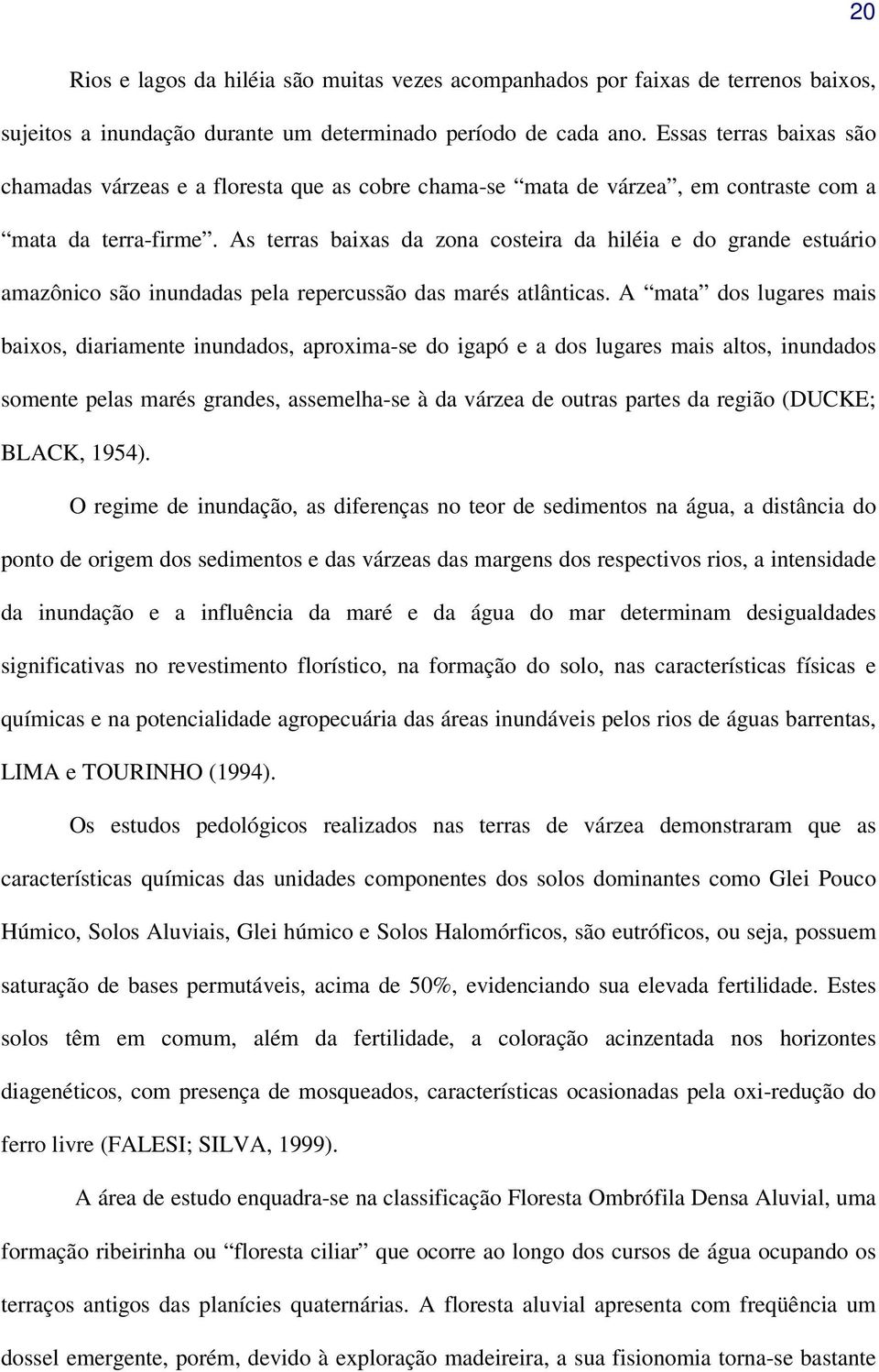 As terras baixas da zona costeira da hiléia e do grande estuário amazônico são inundadas pela repercussão das marés atlânticas.