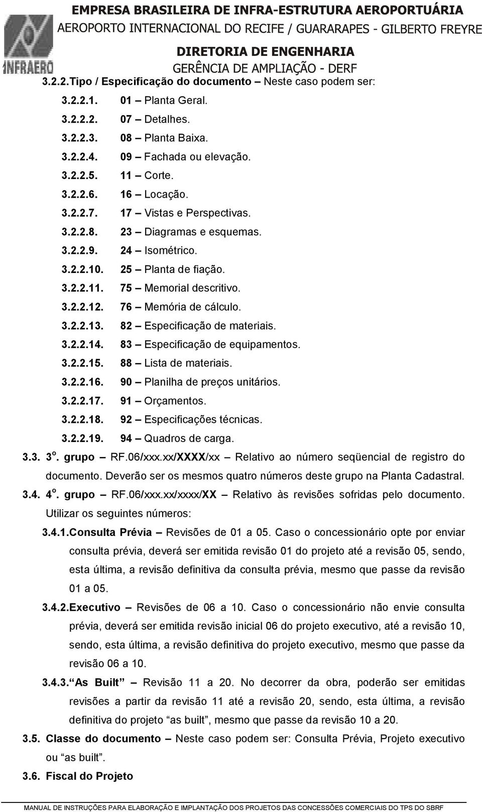 76 Memória de cálculo. 3.2.2.13. 82 Especificação de materiais. 3.2.2.14. 83 Especificação de equipamentos. 3.2.2.15. 88 Lista de materiais. 3.2.2.16. 90 Planilha de preços unitários. 3.2.2.17.