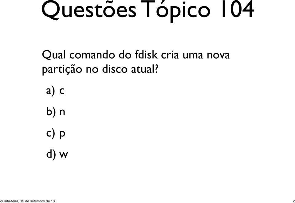 partição no disco