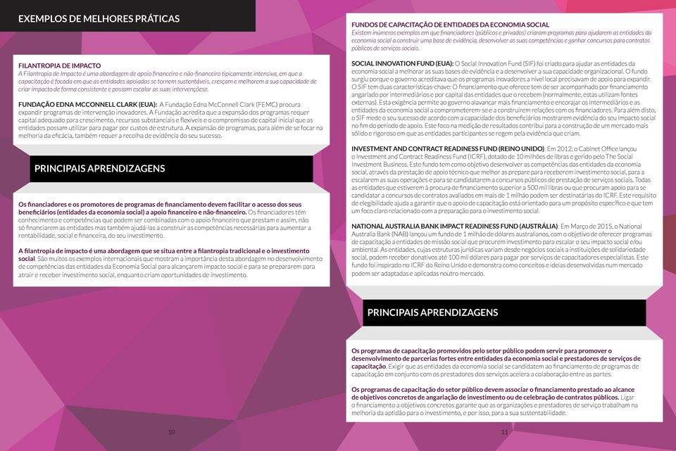 FUNDAÇÃO EDNA MCCONNELL CLARK (EUA): A Fundação Edna McConnell Clark (FEMC) procura expandir programas de intervenção inovadores.