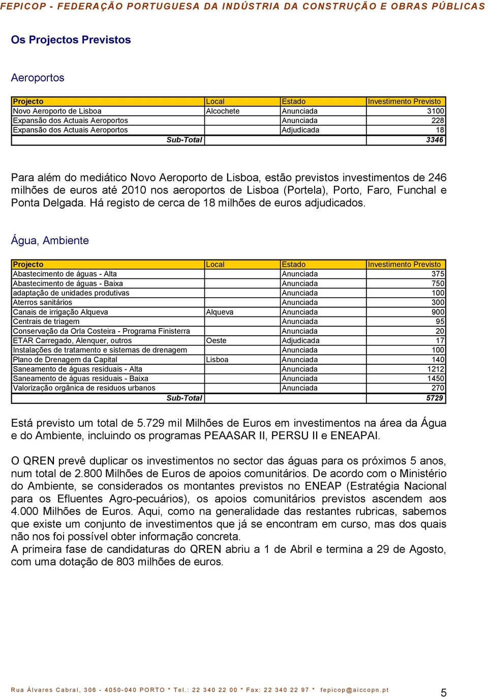 Há registo de cerca de 18 milhões de euros adjudicados.