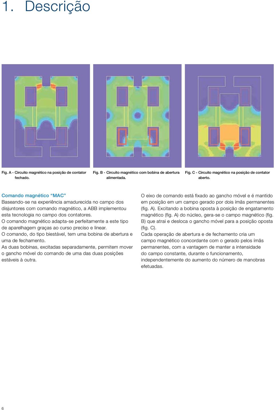 O comando magnético adapta-se perfeitamente a este tipo de aparelhagem graças ao curso preciso e linear. O comando, do tipo biestável, tem uma bobina de abertura e uma de fechamento.